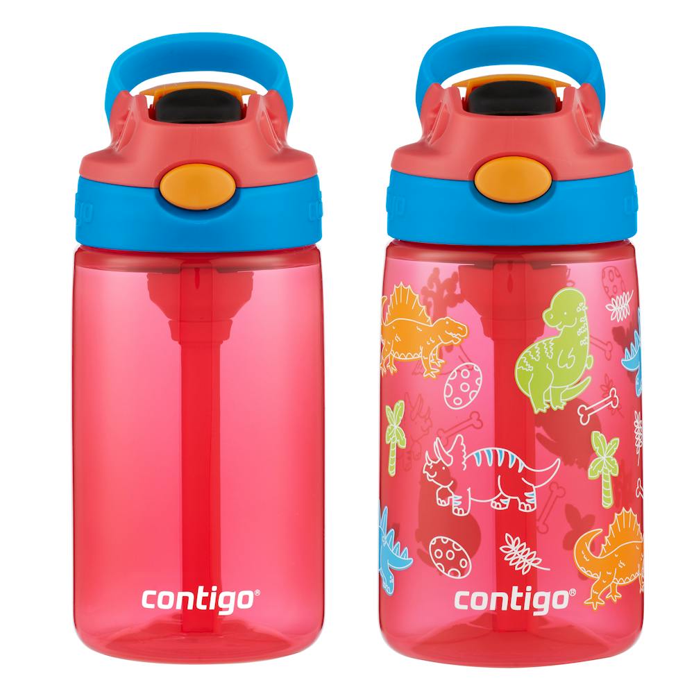 Contigo® Kids Water Bottle with Redesigned AUTOSPOUT® Straw, 14 oz, 2 pack 4cjM