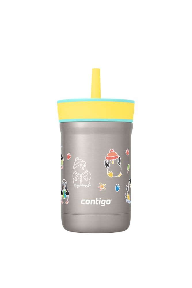 Contigo® Kids Leighton Spill-Proof Stainless Steel Tumbler with Straw, 12oz elNV