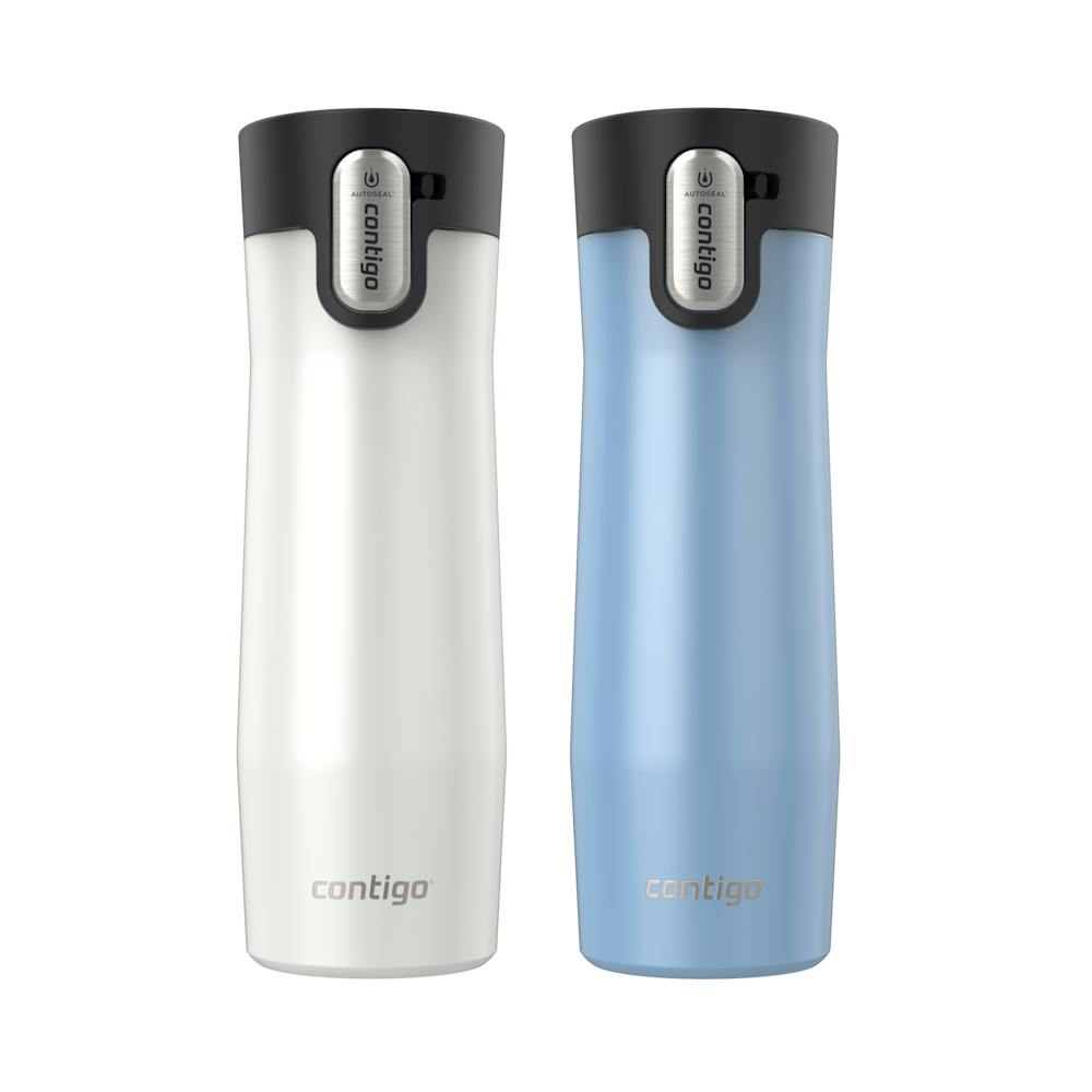 Contigo® AUTOSEAL® West Loop Vacuum-Insulated Stainless Steel Travel Mug with Easy-Clean Lid, 20 oz, 2-Pack Z5bS
