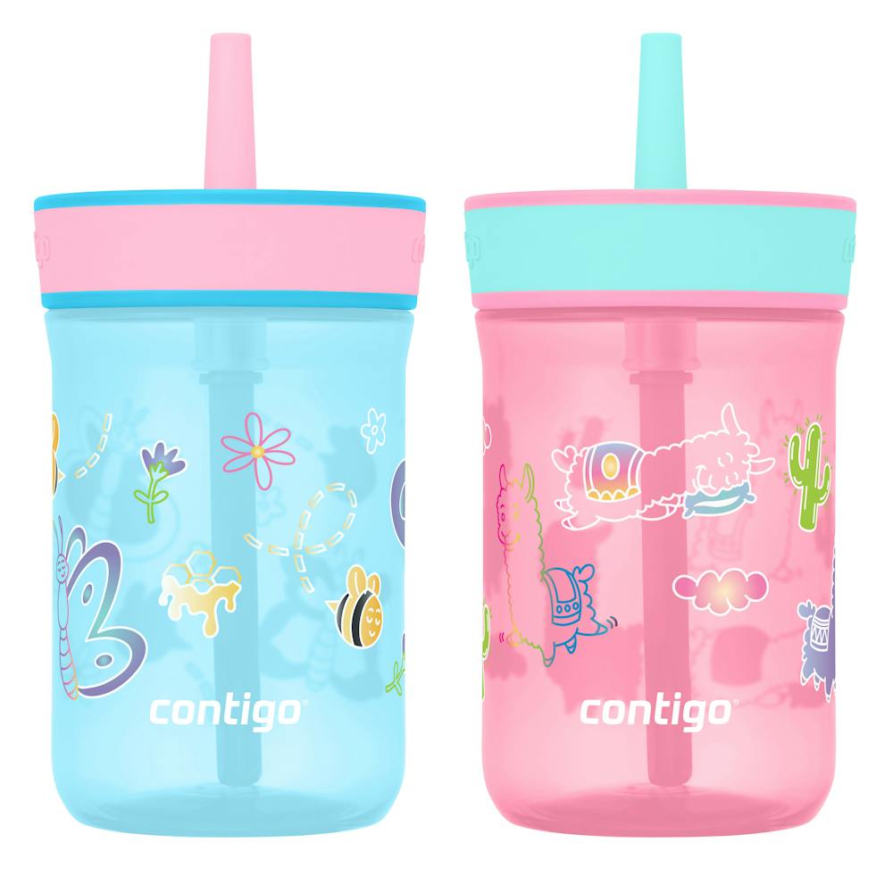 Contigo® Kids’ Leighton Straw Tumbler with Spill-Proof Leak-Proof Lid, 14oz QnoA