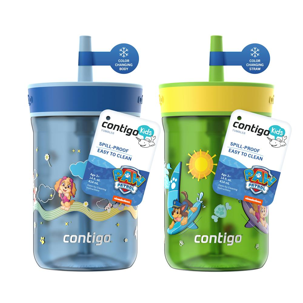 Contigo® Kids’ Leighton Straw Tumbler with Spill-Proof Leak-Proof Lid, 14oz dNhw