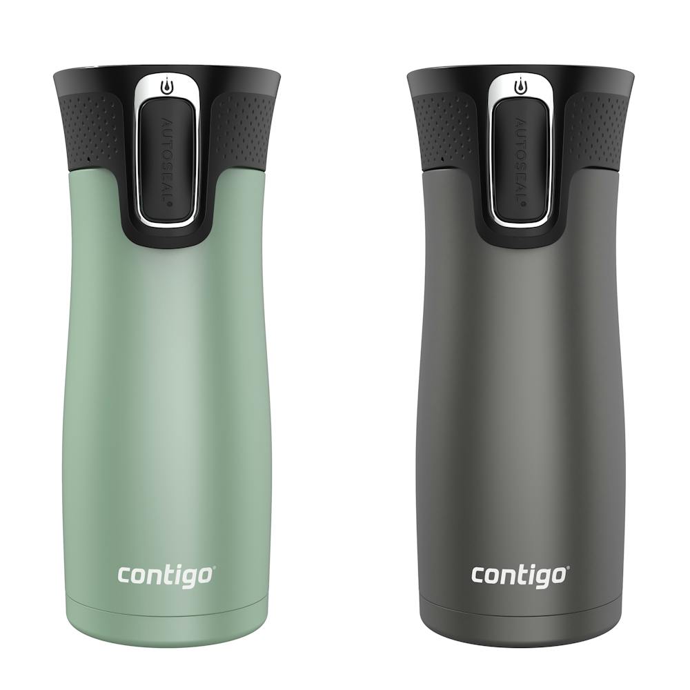 Contigo® West Loop 2.0 Leak-Proof Spill-Proof Insulated Stainless Steel Travel Mug, 16oz., 2 Pack 792Y