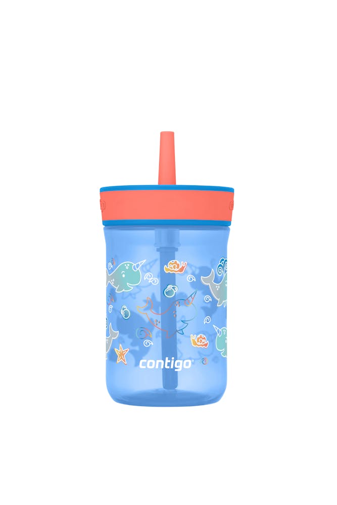 Contigo® Kids’ Leighton Straw Tumbler with Spill-Proof Leak-Proof Lid, 14oz 2YMJ